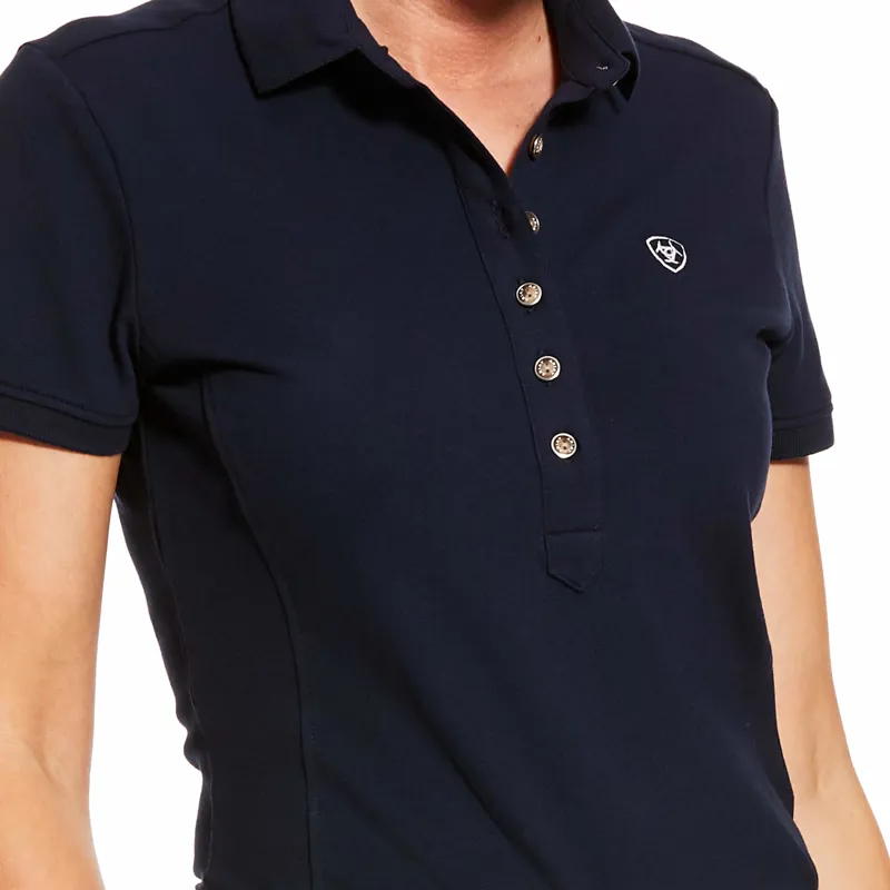 Ariat Ladies Short Sleeve Polo Shirt in Navy-1